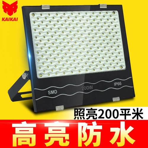 LED投光灯户外工地施工照明探照工程专用强光100w大门口院灯220v