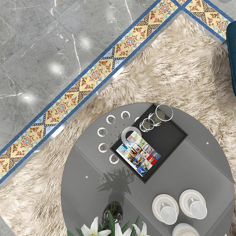 波导线贴纸客厅玄关瓷砖装饰自粘地贴厨房卫生间防水腰线美式墙画