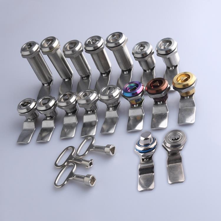 顶邦 MS705-18-30-35-50-62不锈钢圆柱锁 户外主机壳柜铁皮柜垃圾