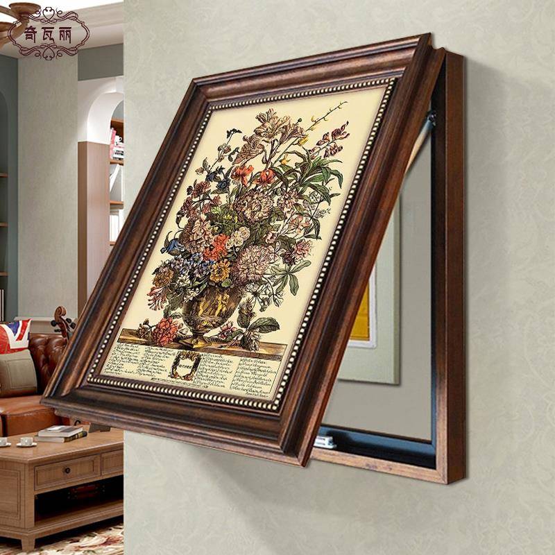 美式电表箱装饰画幸福树2025新款欧式壁画遮挡配电箱餐厅高档挂画