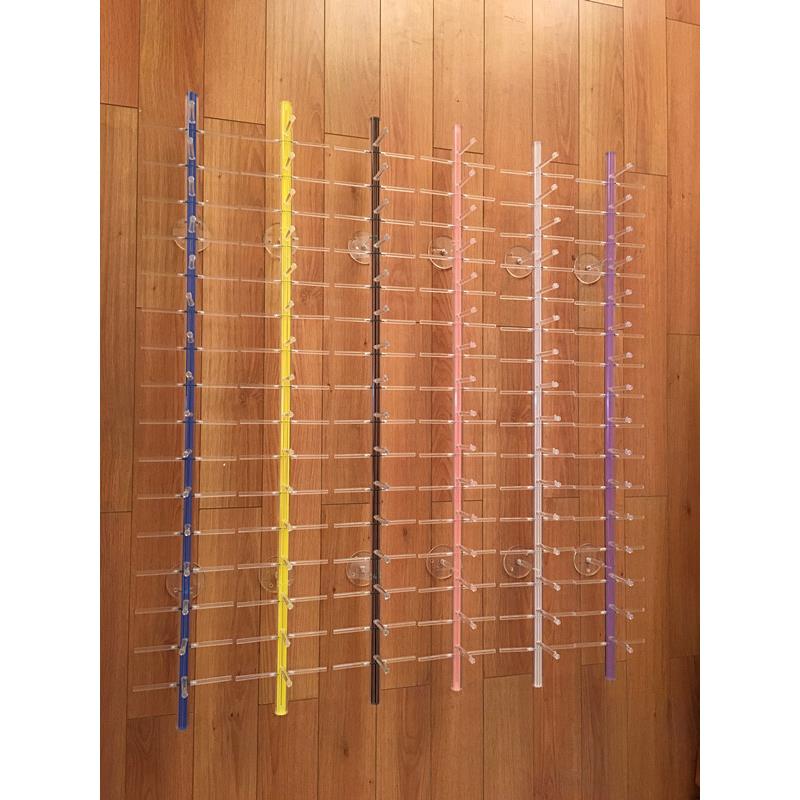 美意达 热卖 亚克力 墙面式 五彩线条 眼镜展示架展示道具 陈列架