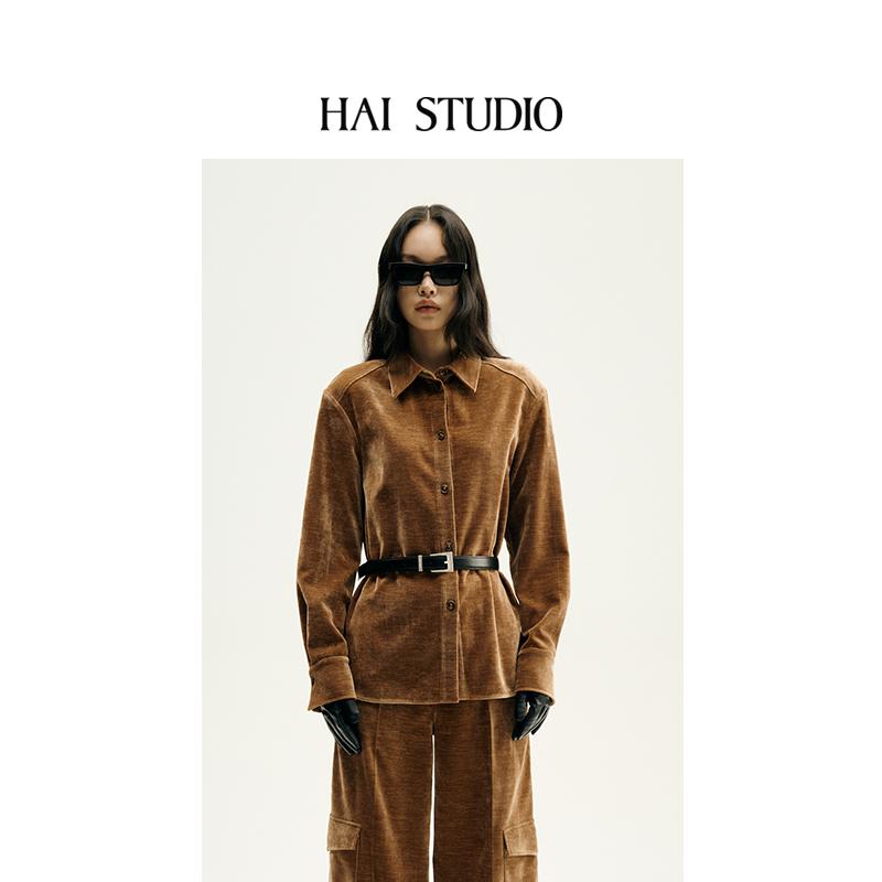 长袖衬衫HAISTUDIO复古工装上衣
