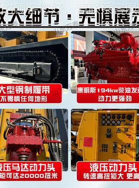 履式气动水带井钻机井 钻300米工程水井打机 大型WT300S全液压井