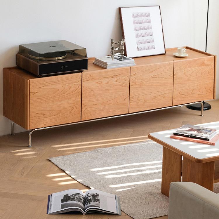 北欧实木电视柜小户型客厅复古墙柜大容量收纳柜简约家用储物柜