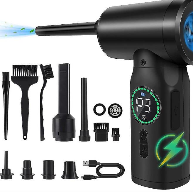 车载吸尘器便携无线吹尘器大吸力手持除尘器户外吹吸两用充气泵