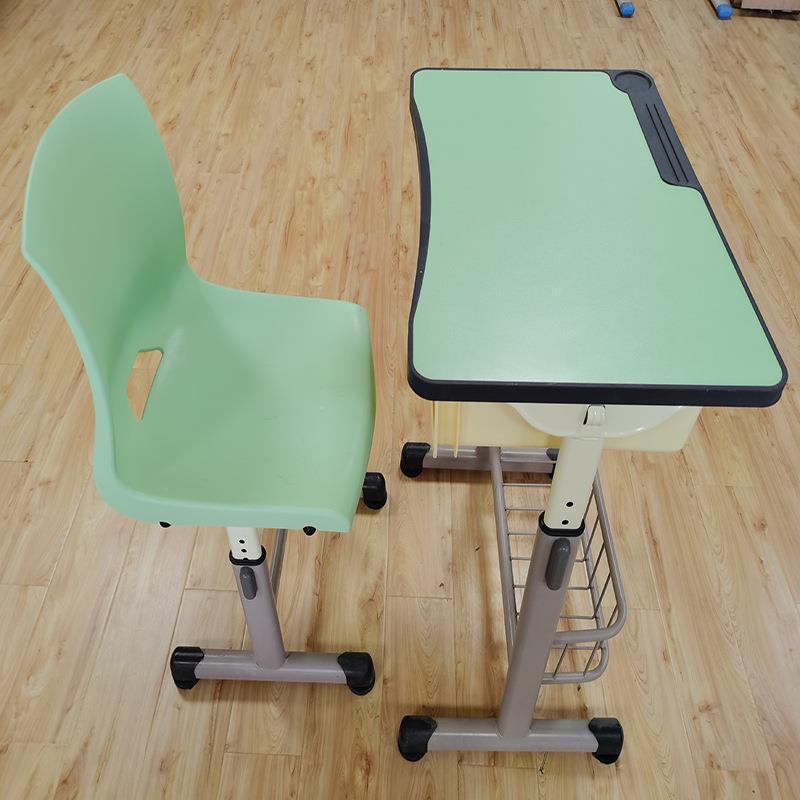 abs学生课桌椅培训班可升降学习桌椅学校单人双人课桌椅