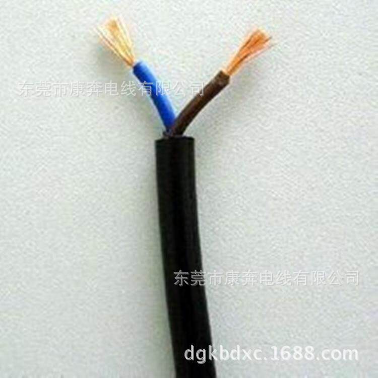 纯铜多芯多股护套线RVV2芯0.5平方电缆线双芯线电缆线