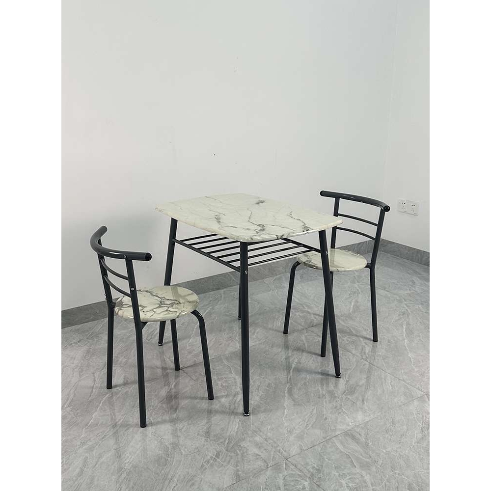 A9L小户型家用双人餐桌椅组合一桌两椅四椅小餐桌方桌出租屋公寓