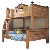 全实木上下铺高低床子母床原木儿童床双层青少年多功能小户型双人