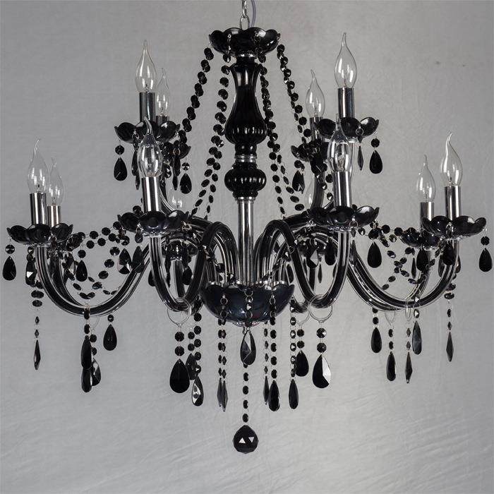 12+6双层黑色水晶吊灯18头2层欧式黑色蜡烛吊灯15头12头24头28头,家装灯饰光源,智能吊灯,淘宝优惠券,粉丝福利购,淘宝优惠卷