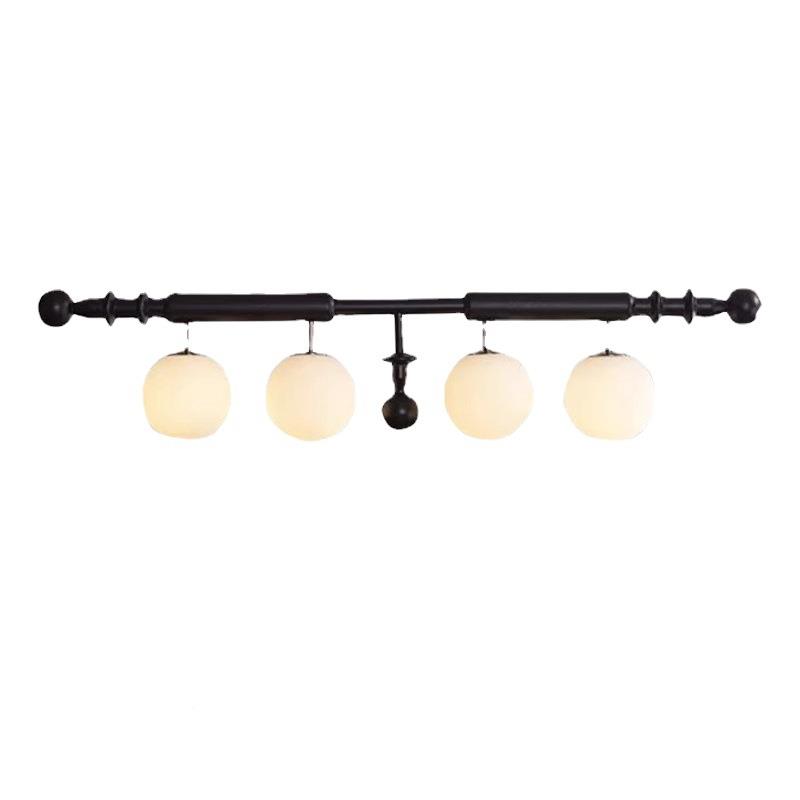 法式中古餐厅灯侘寂风餐桌条复吊古76设长计师灯吧台书房实木吊线