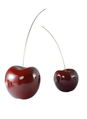 创意红色樱桃摆件家居客厅装饰树脂工艺品玄关装饰摆件高级感小众