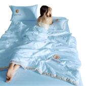 202夏季 新款 水洗冰丝天丝空调夏凉被单夏被单床笠四件套礼品被子