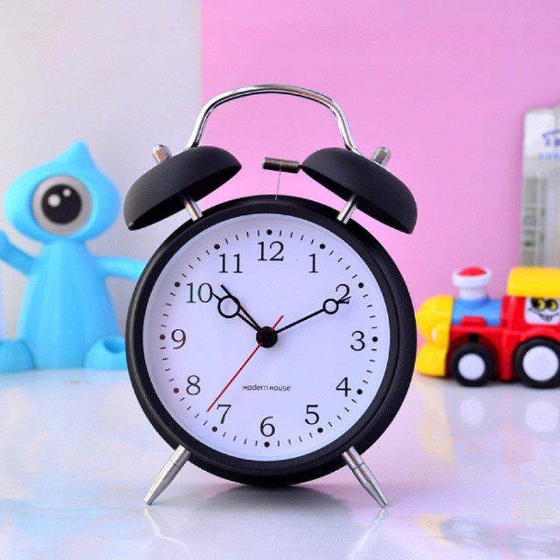 欧式简约创意4寸静音打铃钟 懒人大铃声闹钟 夜光指针式儿童闹钟,家居饰品,台钟/闹钟,淘宝优惠券,粉丝福利购,淘宝优惠卷