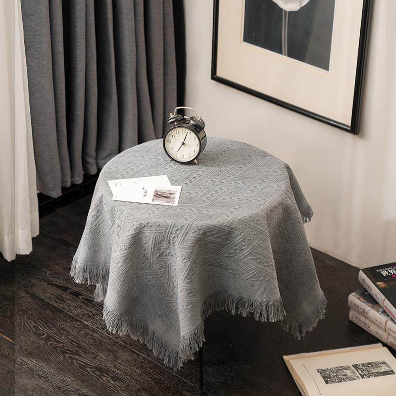 北欧茶几垫桌布简约灰色床头柜布罩长方桌书桌台布防尘圆桌盖布,居家布艺,桌布,淘宝优惠券,粉丝福利购,淘宝优惠卷