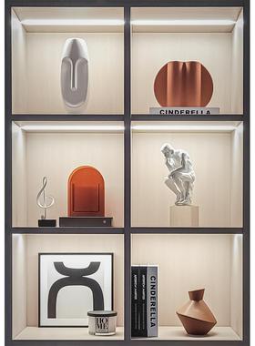 现代样板间家居软装饰品简约书柜摆放挂画创意陶瓷工艺品ZH3662