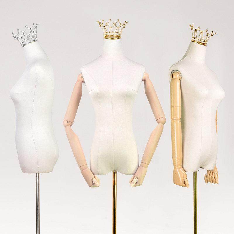 礼服馆女模特架子婚纱店王冠头展示架影楼橱窗半身儿童假人偶模型