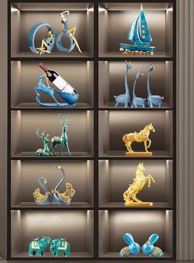 新房家居客厅装饰品摆件办公室工艺品招财电视酒柜红酒架轻奢高档