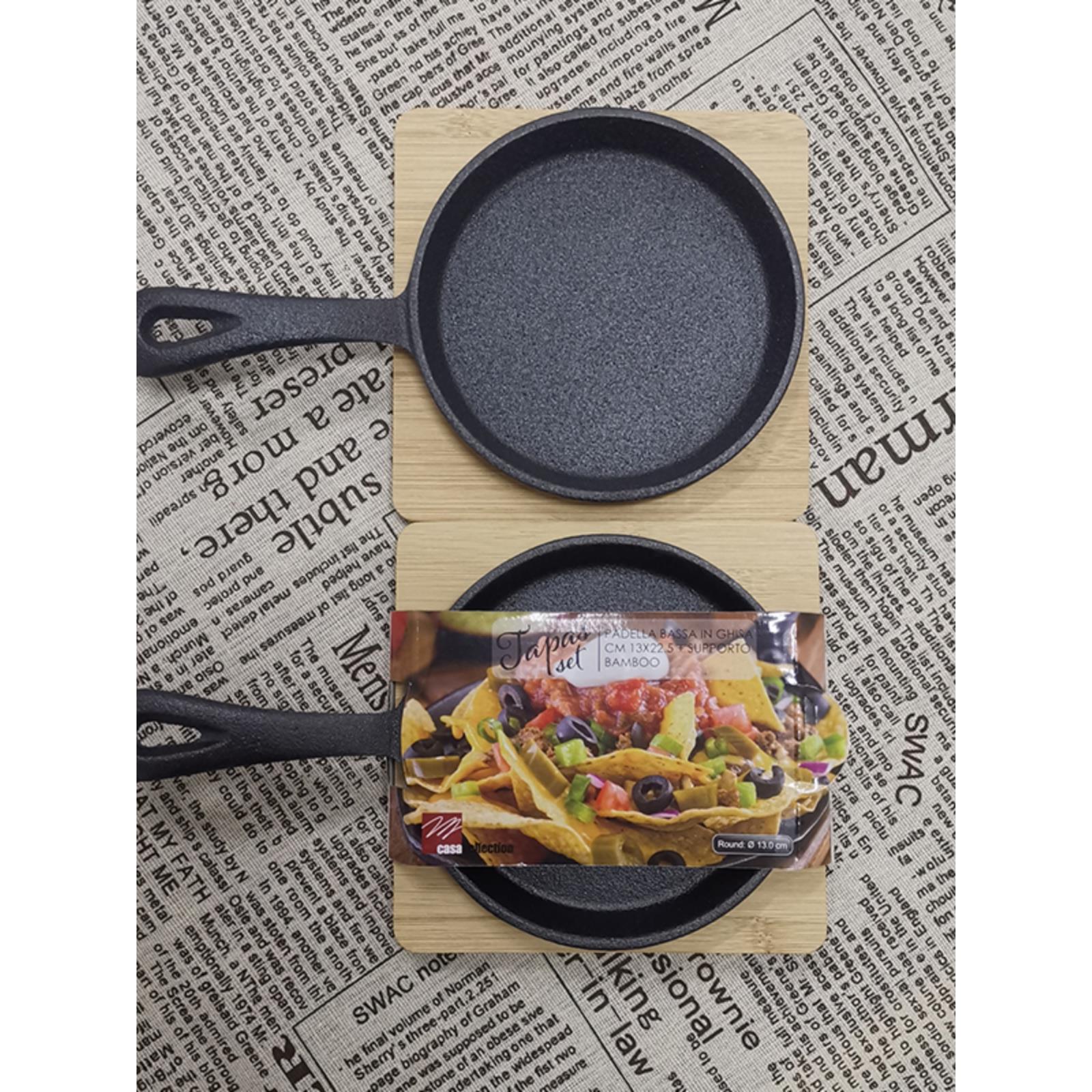 外贸出口煎盘焗饭锅铸铁锅无涂层平底锅椭圆形煎锅煎盘双耳烤盘