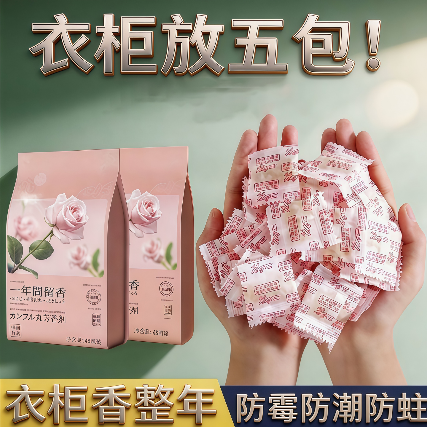 花香樟脑丸衣柜除味留香防蛀