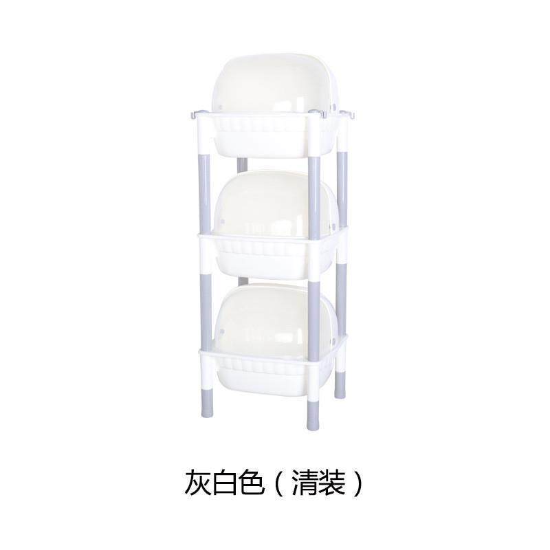 三层防尘收纳架家用厨房碗筷整理浴室护肤洗漱用品蔬菜置物架架