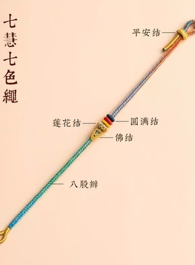 普陀山上岸手绳逢考必过幸运符昌殊七慧手链考研高考好运红绳礼物