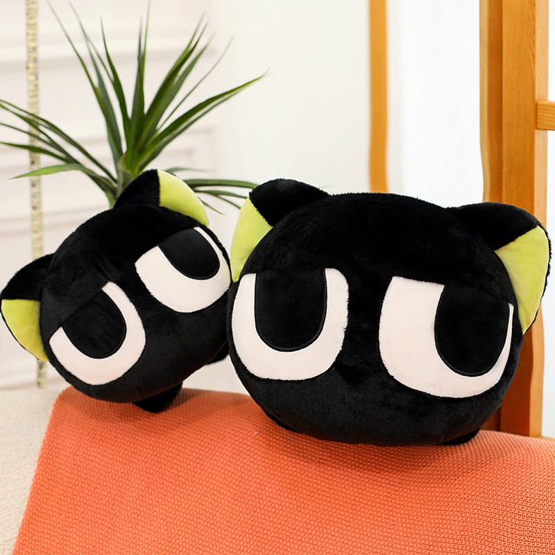 小黑战记猫咪毛绒公仔儿童节礼物