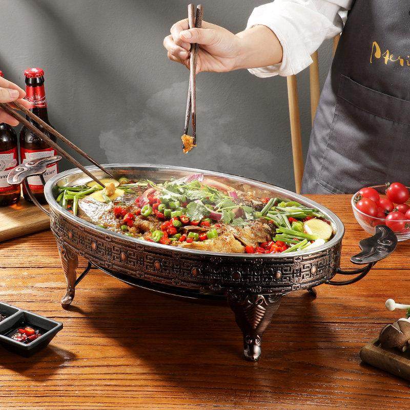 烤鱼盘鱼形餐厅椭圆形烤鱼锅一体锅万州碳烤商用小份烤鱼炉家用,厨房/烹饪用具,烧烤盘,淘宝优惠券,粉丝福利购,淘宝优惠卷