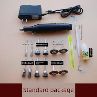 电动文万核桃刷抛光橄榄核刷猪马鬃毛刷Rudraksha刷清洁浆刷