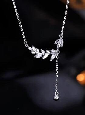 钱万千S999纯银项链女锁骨链足银