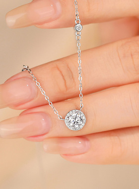 钱万千 925纯银星点项链女轻奢小众锆石锁骨链百搭高级感时尚简约