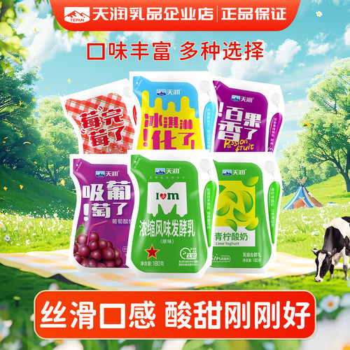 新疆天润浓缩酸奶组合低温发酵乳原味冰淇淋化了多袋水果多口味
