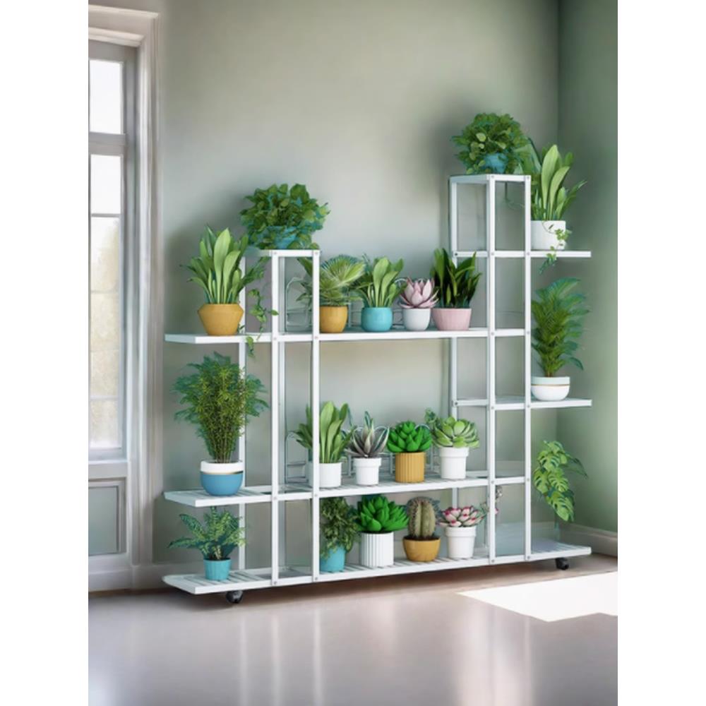 欧式铁艺多肉绿植客厅创意多层花架庭院阳台收纳落地式养花置物架