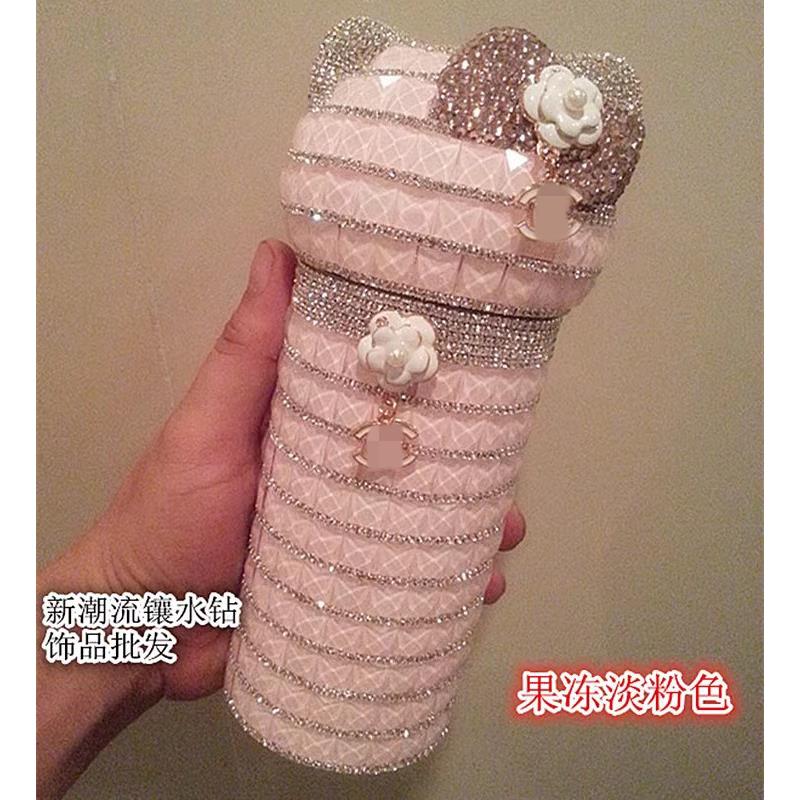 新款女士hell Kitty保温杯子不锈钢Kt猫水钻满钻镶钻生日礼物水杯