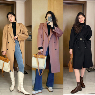 张阿星【爱丁堡毛呢大衣】2024年春季新款宽松廓形双面呢大衣