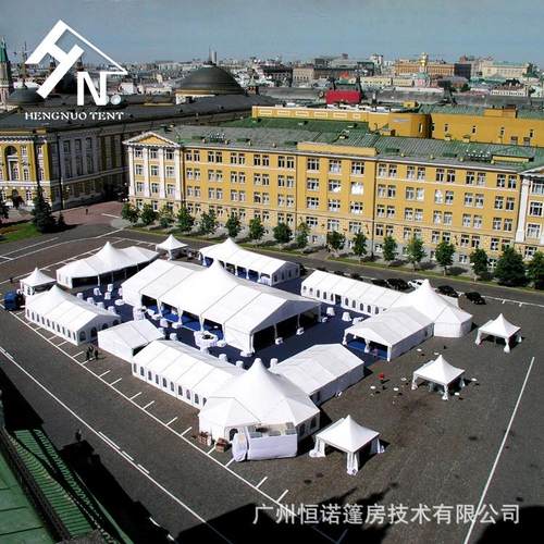 多边行铝合用金帐篷 适于心商业会议中厅餐餐饮篷房 广州源头工厂
