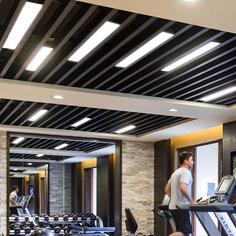 方通吊顶灯led长方形条形天花格栅灯办公室吊灯木方条方通专用灯