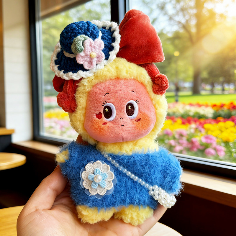星星人怦然心动娃衣潮玩盲盒毛绒公仔衣服小花毛衣套装珍珠小包