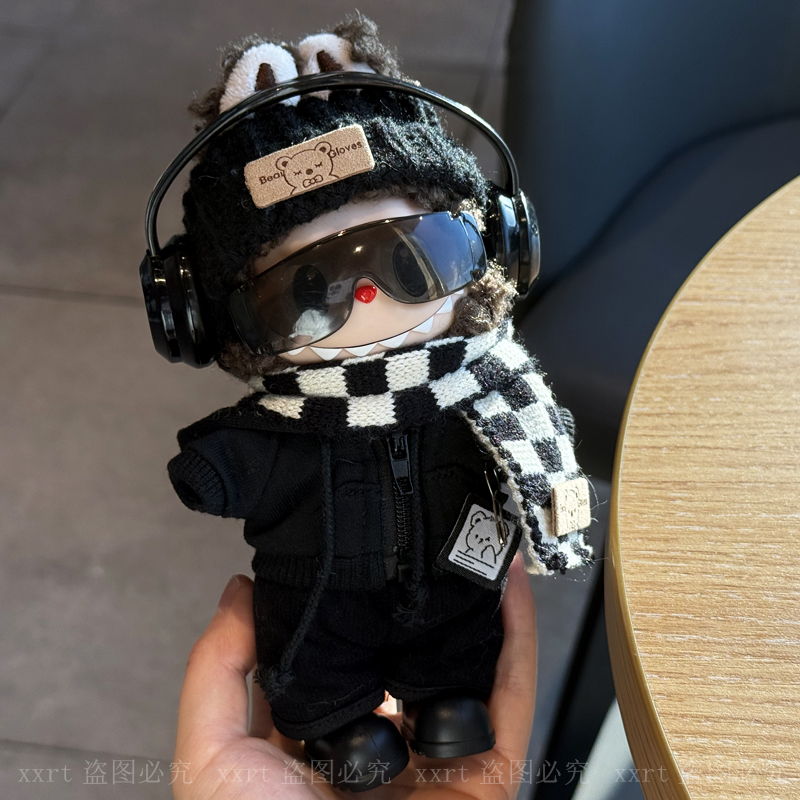 labubu17cm拉布布衣服套装