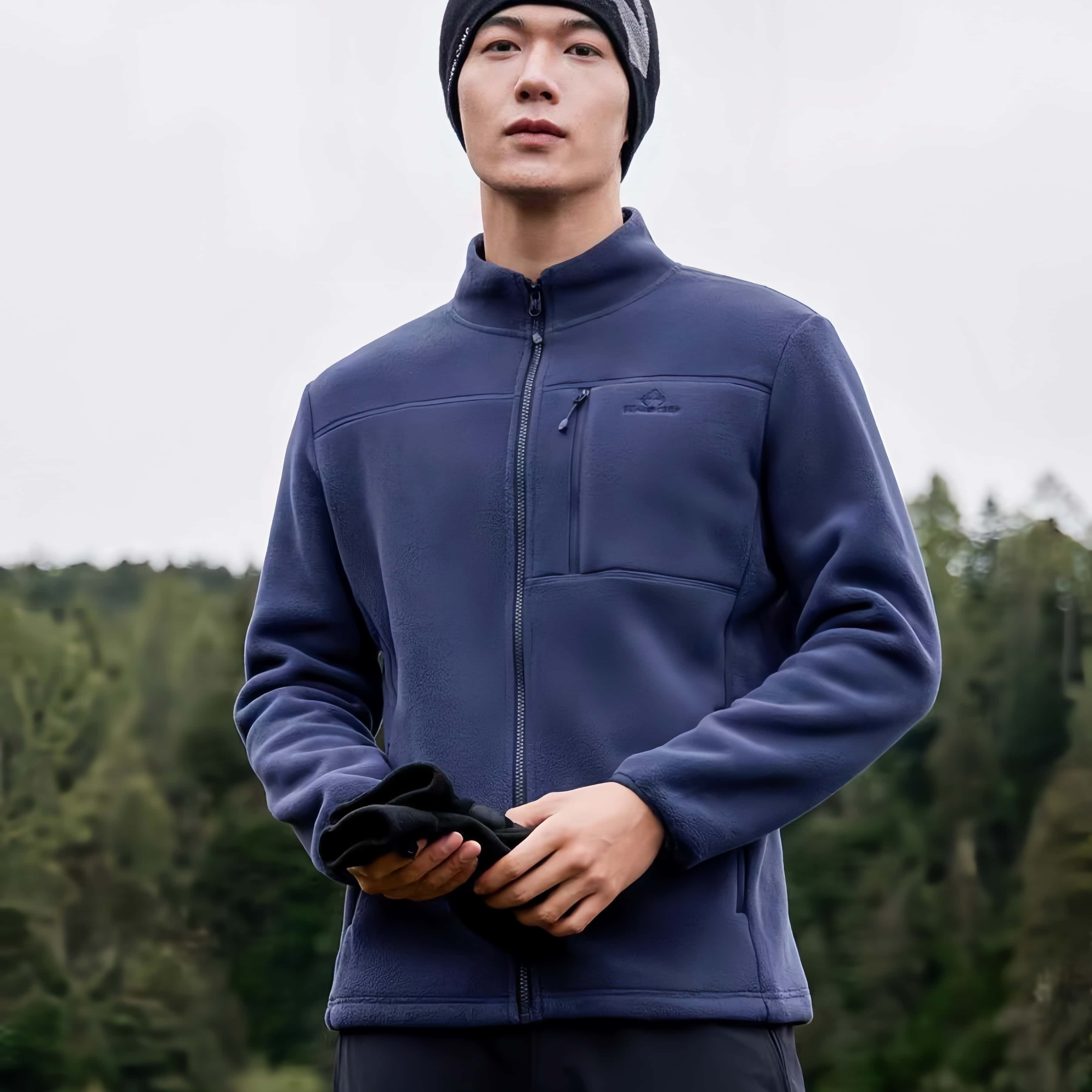 秋冬上新！拓家男装抓绒衣冲锋衣内胆立领保暖加厚户外摇粒绒外套