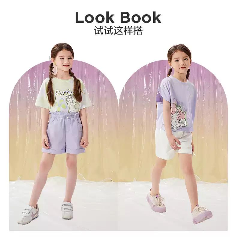 100-160码DSN女童短裤夏季女宝宝时髦洋气裤子纯棉休闲夏短裤