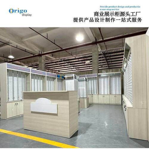出口sj-56562眼睛展示柜厂家 商场木质烤漆眼镜店定展示柜台 展厅