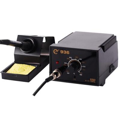 热销烙铁可调恒温936A电焊台高温电烙铁60W金属铁芯发X热芯 陶瓷
