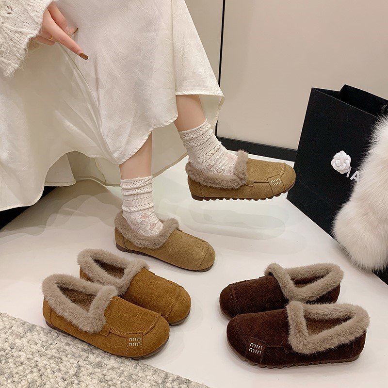 2025冬季新款一脚蹬复古保暖妈妈