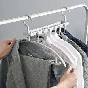 多功能无痕衣架连挂钩折叠家用挂衣服撑子衣柜节省空间挂衣架晾晒