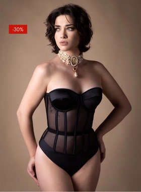 Plussale【大码六折特惠系列】塑形收腰鱼骨胸衣