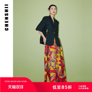 2025秋季 设计感绑带西装 新款 时尚 外套女 短袖 CHENSHII官方