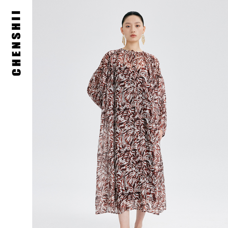 CHENSHII宽松印花连衣裙