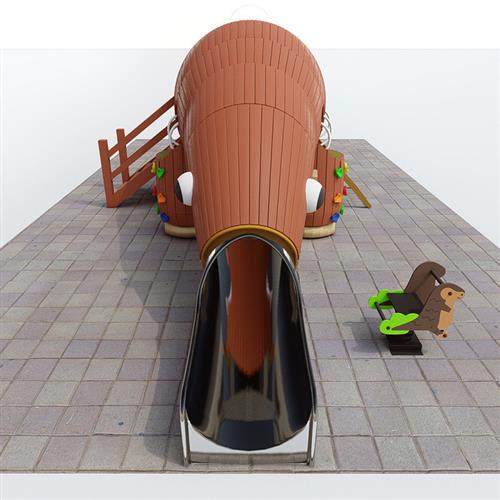 木质鲸鱼双层滑梯组合不锈钢滑梯幼儿园小区儿童室内游乐设施塑料,玩具/童车/益智/积木/模型,滑梯,淘宝优惠券,粉丝福利购,淘宝优惠卷