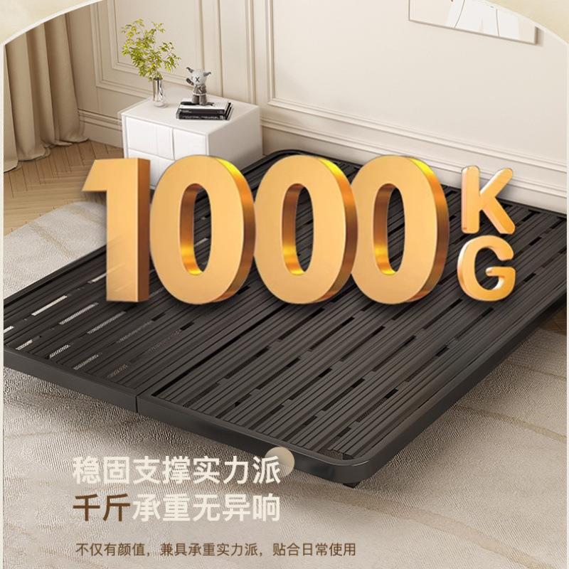 日式简约无床头悬浮床架子排骨架家用铁艺床加厚单人双人铁架子床